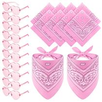 Conjunto de bandanas e óculos de sol com coração Hanaive Cowboy Novelty