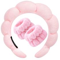 Conjunto de bandanas e pulseiras Zkptops Spa para mulheres rosa