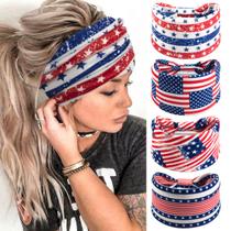 Conjunto de bandanas Generic Patriotic Stretch para mulheres, 4 unidades