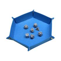 Conjunto De Bandeja De Dados Hexagonal Dobrável, Suporte De Dados Em Feltro Para RPG E Jogos De