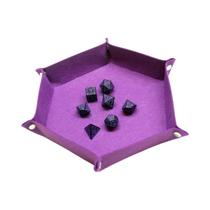 Conjunto De Bandeja De Dados Hexagonal Dobrável, Suporte De Dados Em Feltro Para RPG E Jogos De