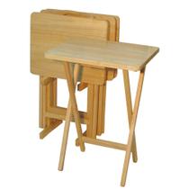 Conjunto de bandeja de mesa Casual Home 660-40 Natural de 5 peças Conjunto de bandeja de mesa Casual Home 660-40 Natural de 5 peças