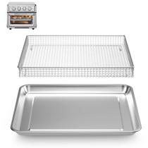 Conjunto de bandeja para fritadeira a ar SettleDown 31 x 28 cm em aço inoxidável