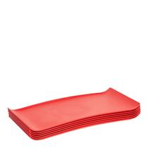 Conjunto de Bandejas Coffee 15x30 6 Peças Vermelho em Polipropileno Linha Tropical VEM Conjunto de Bandejas Coffee 15x30 6 Peças Vermelho em Polipropileno Linha Tropical VEM