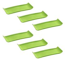 Conjunto De Bandejas Coffee Vemplast 15X30 6 Peças Verde