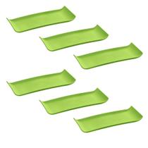Conjunto De Bandejas Coffee Vemplast 15X30 6 Peças Verde