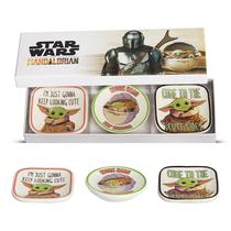 Conjunto de bandejas de bugigangas Disney Star Wars The Child Grogu 3 peças