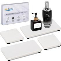 Conjunto de bandejas de pedra absorvente de água Lyxel para pia (4 unidades)