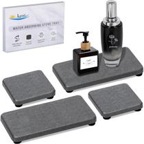 Conjunto de bandejas de pedra absorvente de água Lyxel para pia (4 unidades)