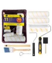 Conjunto de bandejas de pintura Bates, 11 peças com kit de rolos e pincéis