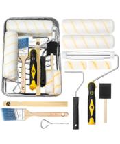 Conjunto de bandejas de pintura Bates, kit de 11 peças com 9 e 4 rolos, pincel e bandeja
