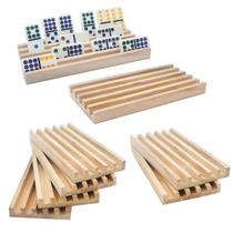Conjunto de bandejas Domino ESSAJOY Wooden Mexican Train Double 12 x8