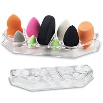 Conjunto de bandejas organizadoras de esponjas de beleza da Alegory para secagem e armazenamento Conjunto de bandejas organizadoras de esponjas de beleza da Alegory para secagem e armazenamento