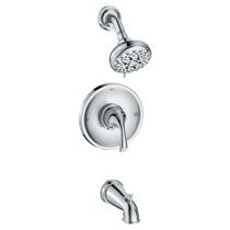 Conjunto de banheira e chuveiro Moen Idora Chrome com válvula incluída