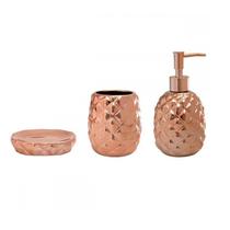 Conjunto de Banheiro Abacaxi Bronze Mimo Style Bh1780b Conjunto de Banheiro Abacaxi Bronze Mimo Style Bh1780b