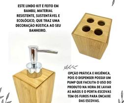 Conjunto de Banheiro Bambu 2 Peças Natural e Elegante Conjunto de Banheiro Bambu 2 Peças Natural e Elegante