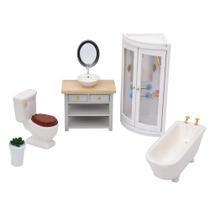 Conjunto de banheiro Dollhouse para móveis e acessórios iLand 1/12