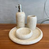 Conjunto de Banheiro em Mármore Natural - 4 peças MBS4-4