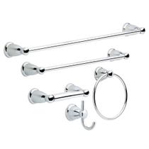 Conjunto de banheiro Franklin Brass Kinla Polished Chrome 5 peças
