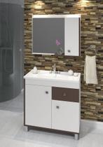 Conjunto de Banheiro Males 0,80cm Br/Ruggine