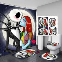 Conjunto de banheiro Shower Curtain Nightmares Before Christmas