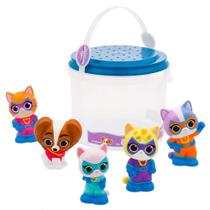 Conjunto de banho Disney Store SuperKitties Kids com brinquedos de banho e balde