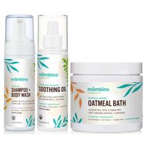 Conjunto de banho Mambino Organics Soothing com aveia, 165 ml, pacote com 3