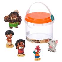Conjunto de banho Moana 2 oficial da Disney Store com 5 bonecos para crianças Conjunto de banho Moana 2 oficial da Disney Store com 5 bonecos para crianças
