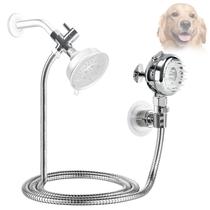 Conjunto de banho para pets Sneatup com mangueira de 2,5 m e válvula de controle de fluxo Conjunto de banho para pets Sneatup com mangueira de 2,5 m e válvula de controle de fluxo