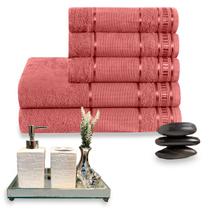 Conjunto de Banho Premium 5 Peças 100% Algodão Ultra Absorção