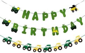 Conjunto de banners de aniversário Tractor Farm Theme Party Supplies