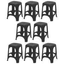 Conjunto de Banquetas de Plástico 8 Peças Tramontina Niterói