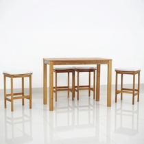 Conjunto De Bar Madeira 5 Pecas 1 Mesa 4 Cadeiras