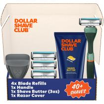 Conjunto de barbear Dollar Shave Club 4 Swift Rinse e cartuchos de recarga