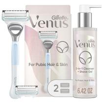 Conjunto de barbear Venus Gillette para mulheres com pelos pubianos e pele Conjunto de barbear Venus Gillette para mulheres com pelos pubianos e pele