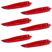 Conjunto De Barco Sushi Vemplast G 3,5L 6 Peças Amarelo Conjunto De Barco Sushi Vemplast G 3,5L 6 Peças Amarelo