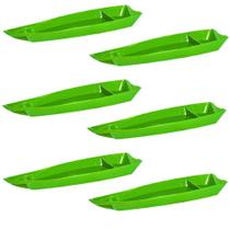 Conjunto De Barco Sushi Vemplast G 3,5L 6 Peças Verde