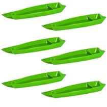 Conjunto De Barco Sushi Vemplast G 3,5L 6 Peças Verde Conjunto De Barco Sushi Vemplast G 3,5L 6 Peças Verde