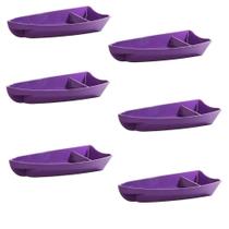 Conjunto De Barco Sushi Vemplast P 600Ml 6 Peças Roxo Conjunto De Barco Sushi Vemplast P 600Ml 6 Peças Roxo