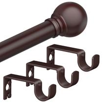 Conjunto de barras de cortina Authandis Bronze 48-84 polegadas com suportes Conjunto de barras de cortina Authandis Bronze 48-84 polegadas com suportes
