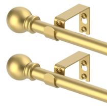 Conjunto de barras de cortina GXOACKJ 5/8 polegadas 32-48 polegadas com suportes dourados