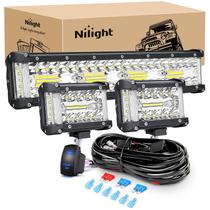 Conjunto de barras de luz LED Nilight Side Shooter de 30 cm com 2 cápsulas Conjunto de barras de luz LED Nilight Side Shooter de 30 cm com 2 cápsulas