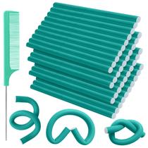 Conjunto de barras de ondulação Rainmae, 40 unidades, rolos de cabelo sem aquecimento com pente