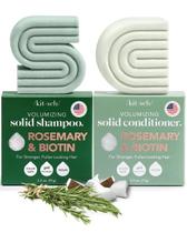 Conjunto de barras de shampoo e condicionador Kitsch Rosemary & Biotina