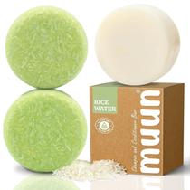 Conjunto de barras de shampoo e condicionador Muun Rice Water Hair Growth