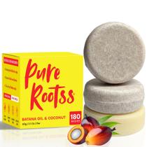 Conjunto de barras de shampoo e condicionador PureRootss Batana Oil x3