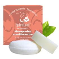 Conjunto de barras de shampoo e condicionador Spiraleaf Orange Zest