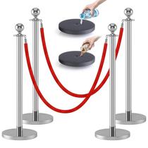 Conjunto de barreiras de controle de multidões kaiyomi Stanchions com cordas de veludo