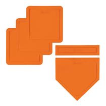 Conjunto de base de beisebol Franklin Sports Thrown Down Orange, 5 peças