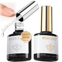 Conjunto de Base e Top Coat em Gel modelones, 15 ml - Base Sedosa Atualizada e Top Coat Extra Brilhante Transparente, Sem Limpeza, Gel de Alta Brilho, Removível, UV LED, Arte de Unhas para Casa, DIY, Presente para Mulheres Iniciantes Conjunto de Base e Top Coat em Gel modelones, 15 ml - Base Sedosa Atualizada e Top Coat Extra Brilhante Transparente, Sem Limpeza, Gel de Alta Brilho, Removível, UV LED, Arte de Unhas para Casa, DIY, Presente para Mulheres Iniciantes